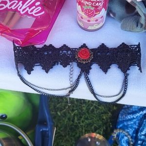 Adjustable Rose Lace Choker
